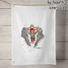 100% Linen Tea Towel - Off White Thumbnail